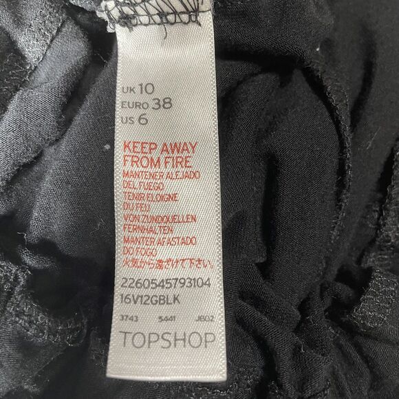 Topshop Womens Plunging V-Neck Spaghetti Strap Black Pants Jumpsuit Stretch Sz 6 - Picture 8 of 9